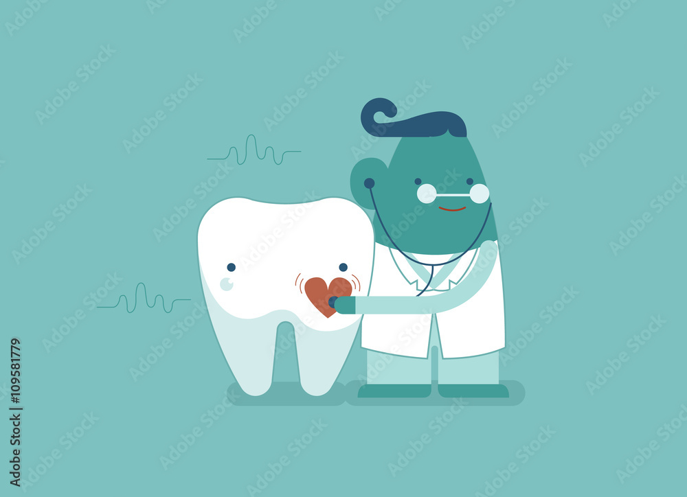 Dentist is checking up tooth ,dental concept Dentist is checking up tooth ,dental concept