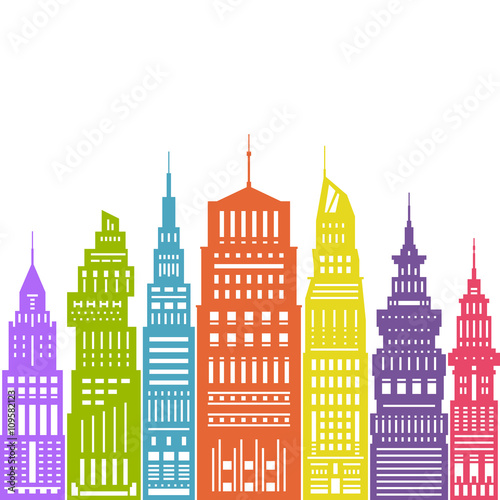 Colorful Modern Big City