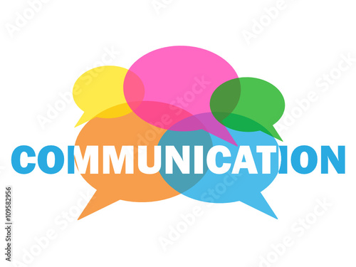 COMMUNICATION Multicoloured Speech Bubble Icon