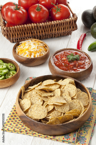 corn chips and salsa dip