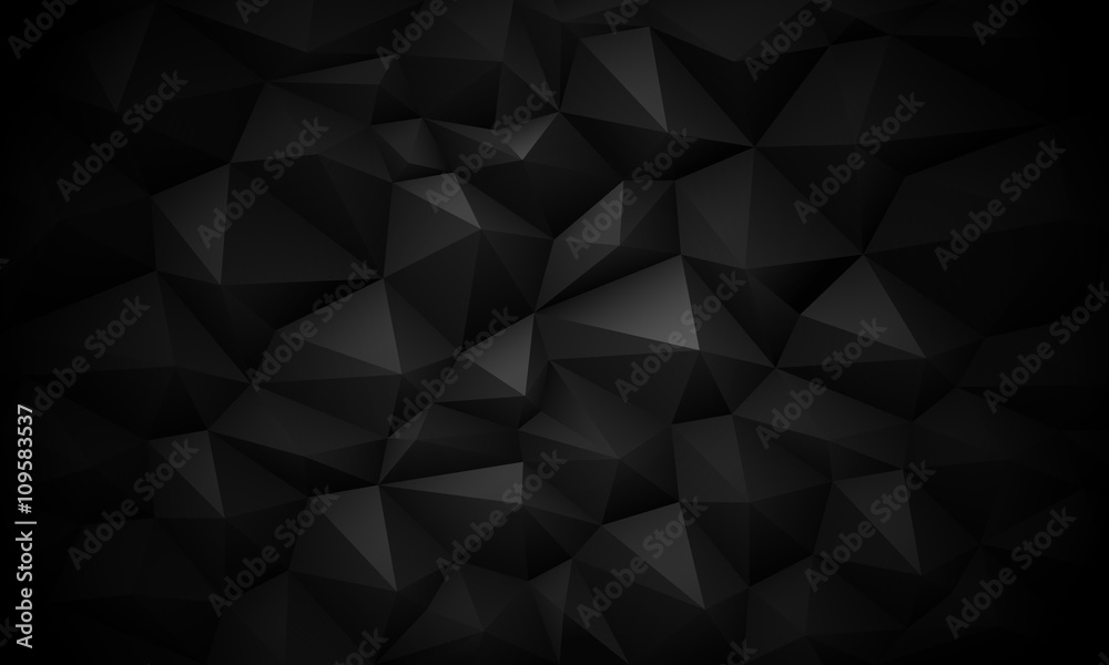 Plakat Black geometric triangle background