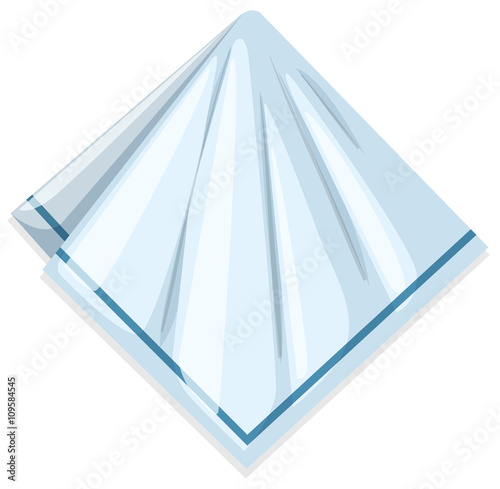 Dining napkin floded in square