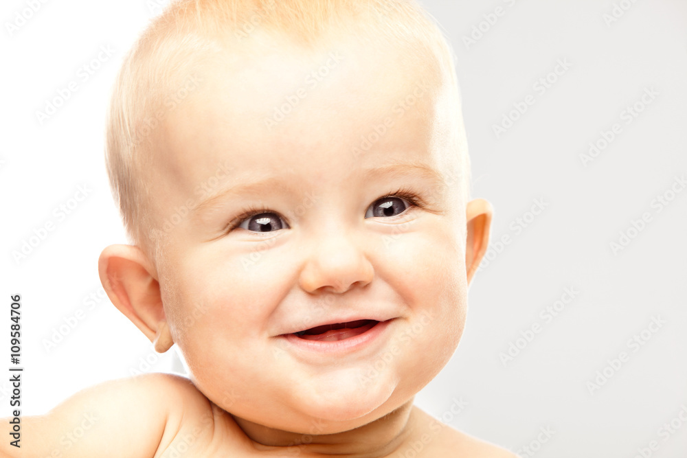beautiful blonde hair blue eyes baby isolated on white beautiful blonde hair blue eyes baby isolated on white