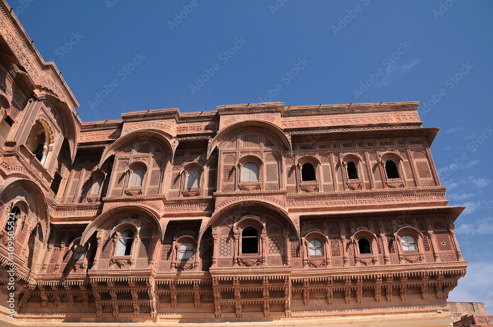 Mehrangarh Fort, located in Jodhpur, Rajasthan is one of the largest forts in India.