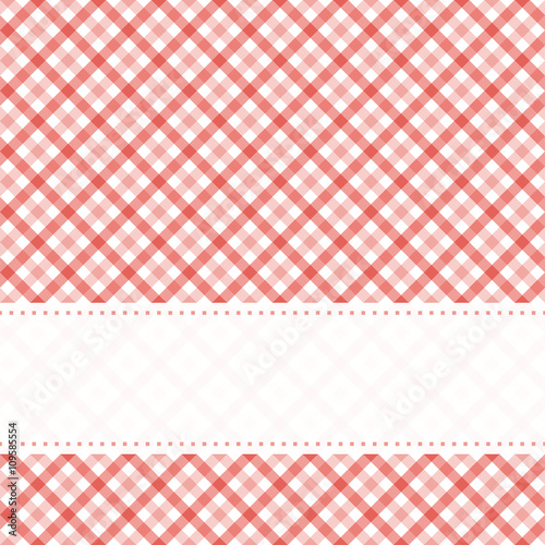 checkered table cloth pattern with banner