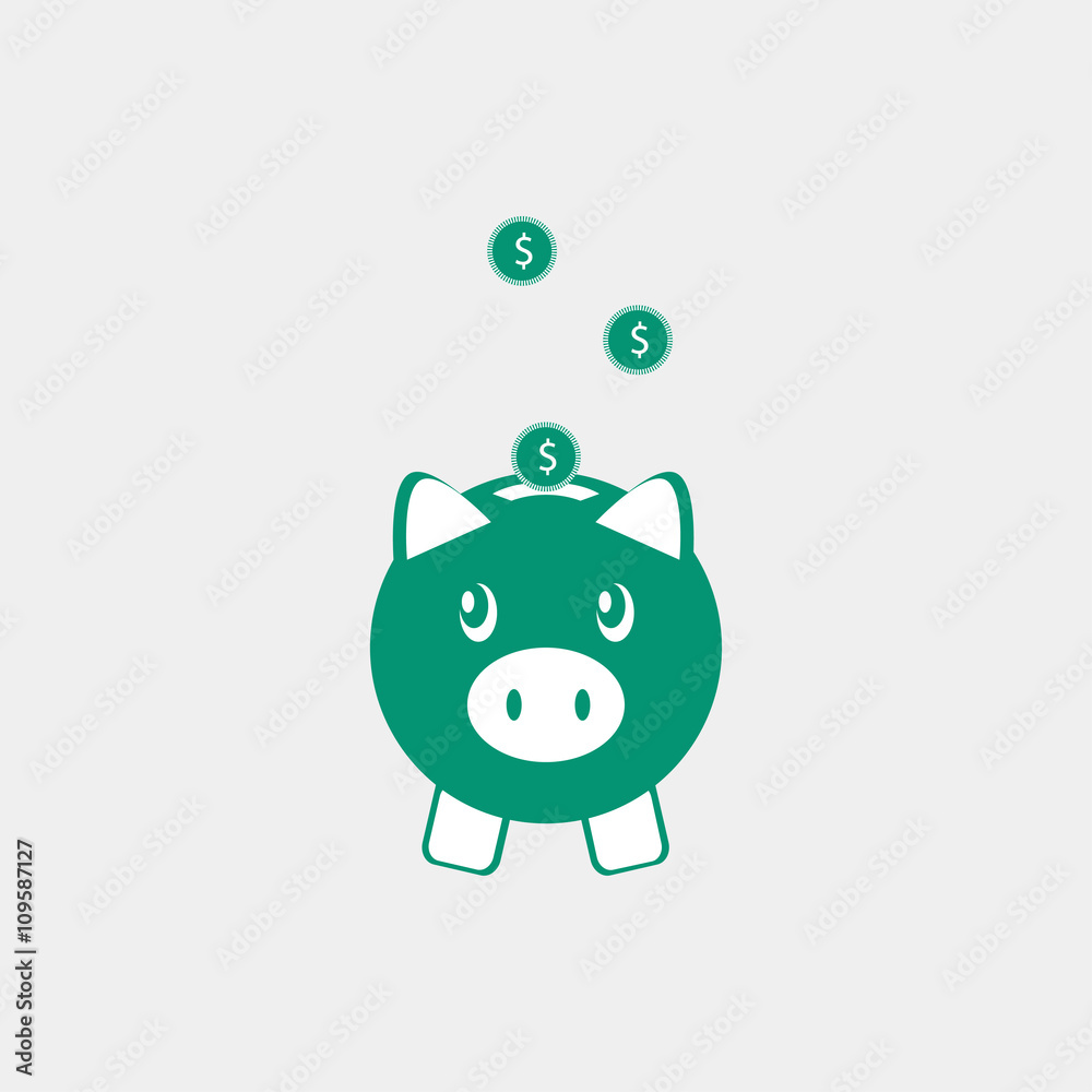 Fototapeta premium piggy bank icon