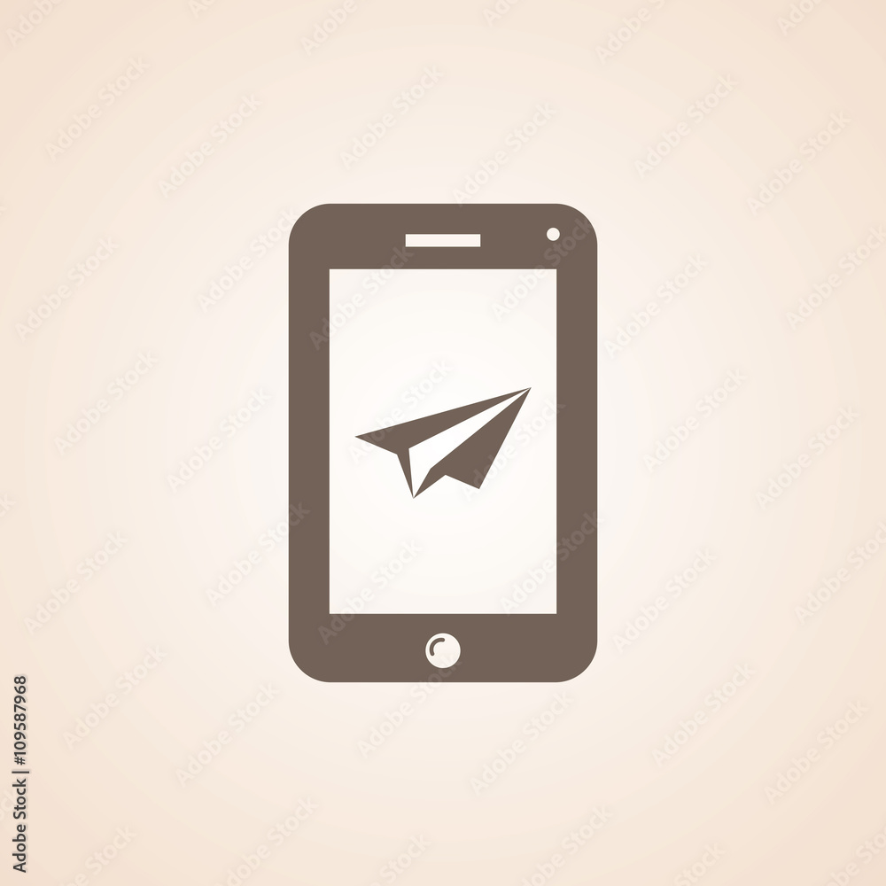 Icon Of Mobile & Mail Send. Icon Of Mobile & Mail Send.