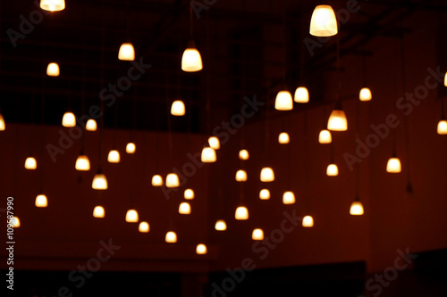 Background of ceiling with lights  close-up