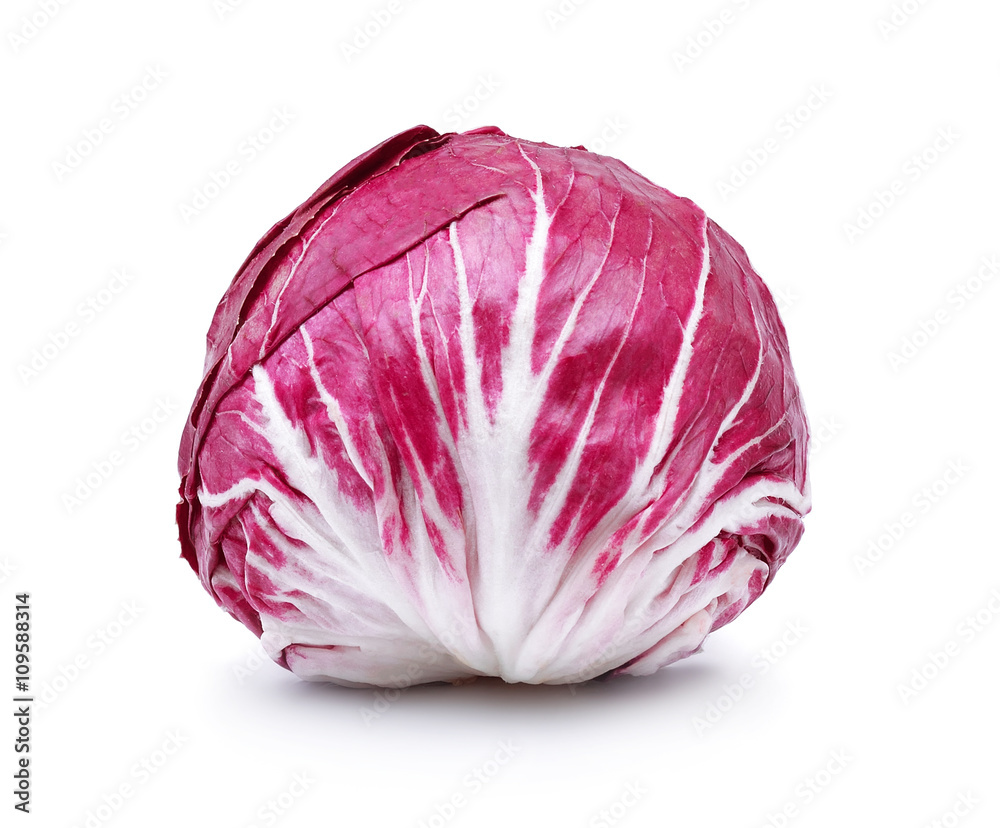 Radicchio, red salad isolated on white background Radicchio, red salad isolated on white background