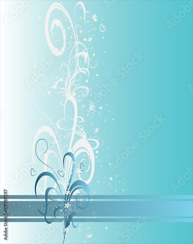 barre bleu arabesques