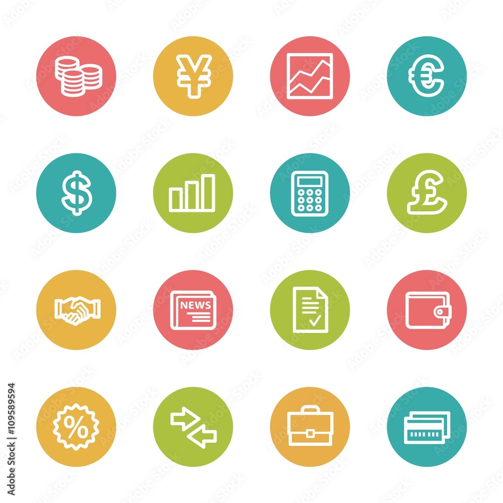 Finance web icons set Finance web icons set