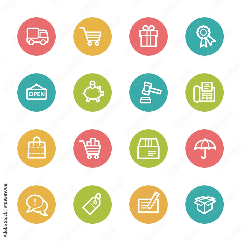 Shopping web icons