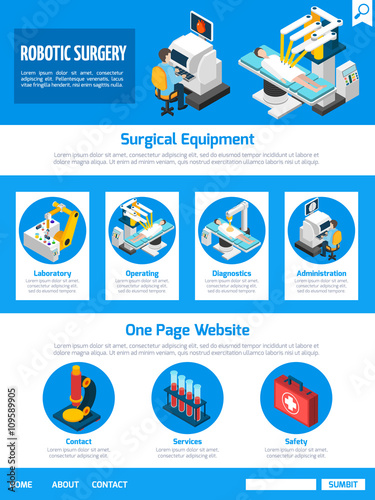 Robotic Surgery Isometric One Page Desing