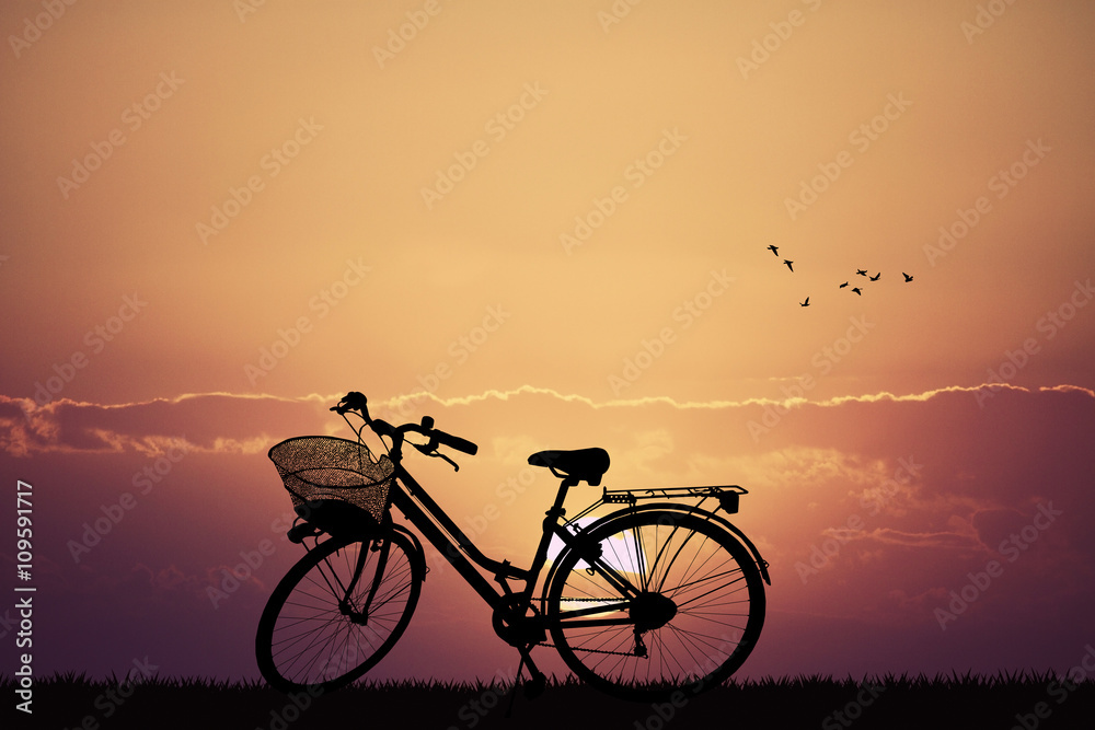 bicycle at sunset