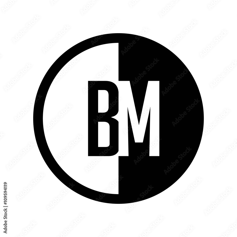INITIAL CIRCLE HALF LOGO BM