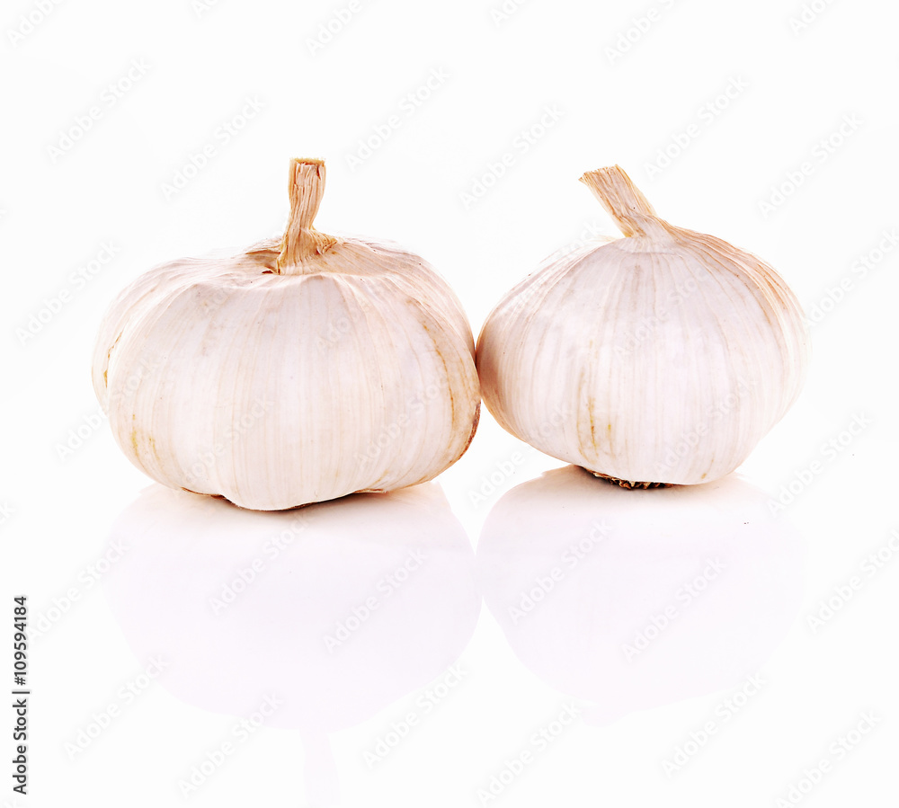 Garlic isolated on white background Garlic isolated on white background