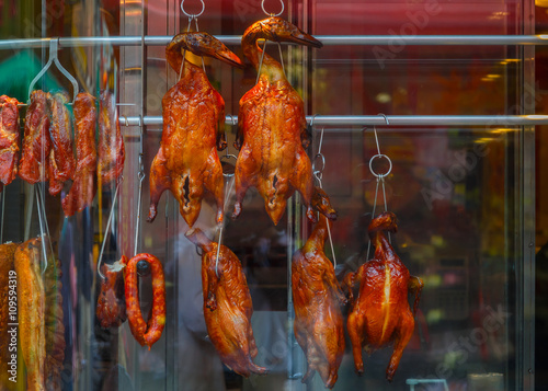 Roasted Peking Ducks in Yokohama, Chinatown