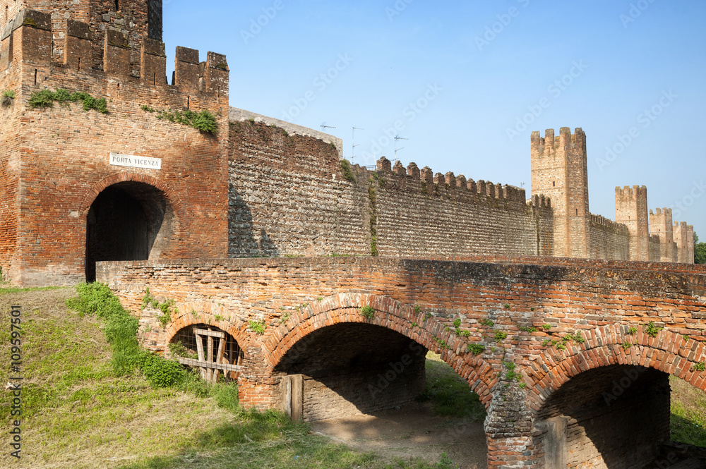 The walls of Montagnana (Padua, Italy)