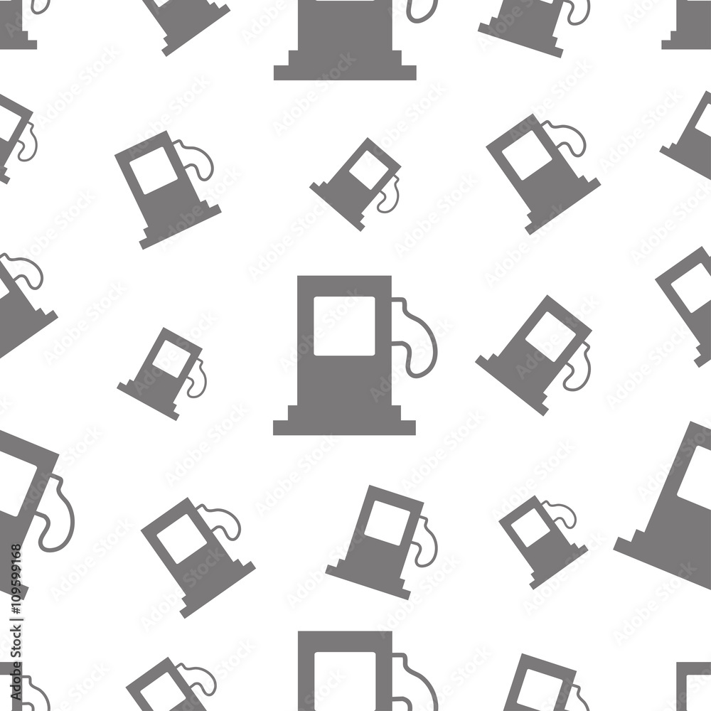 seamless pattern with Gas station