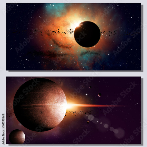 Fototapeta Naklejka Na Ścianę i Meble -  Abstract Space Banners