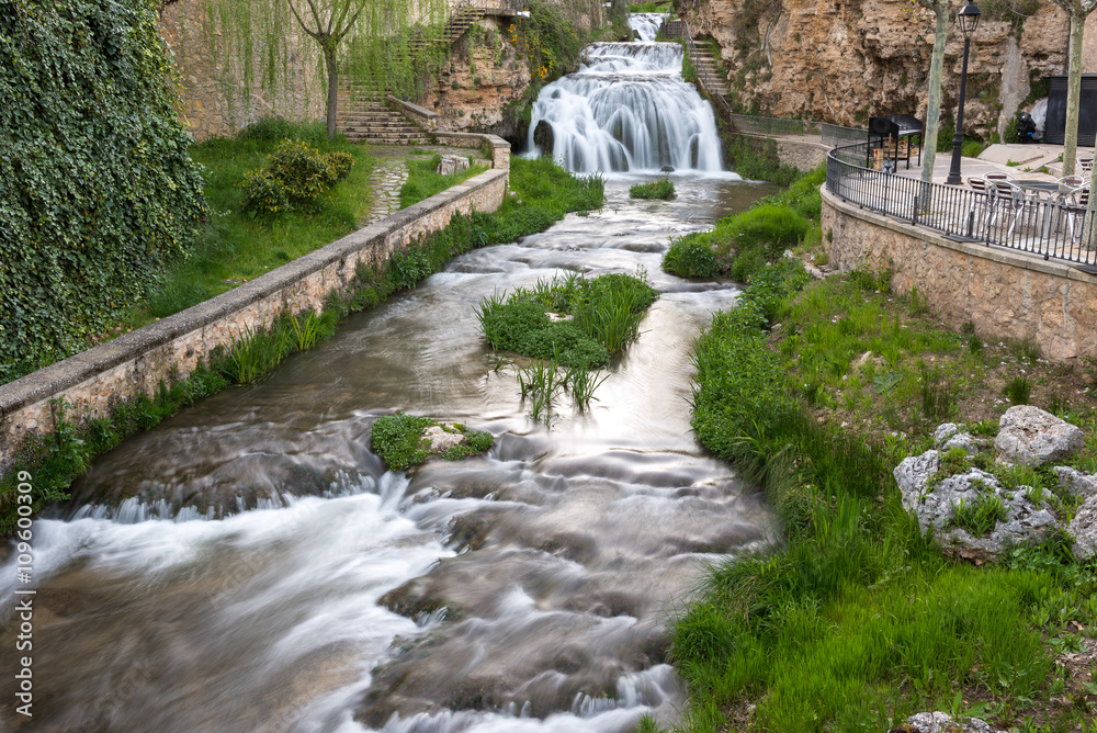 Cifuentes waterfalls in Trillo, Guadalajara (Spain)