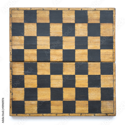 Fotografering vintage chessboard isol