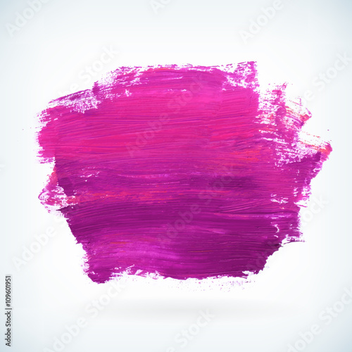 Violet paint artistic dry brush stroke vector background