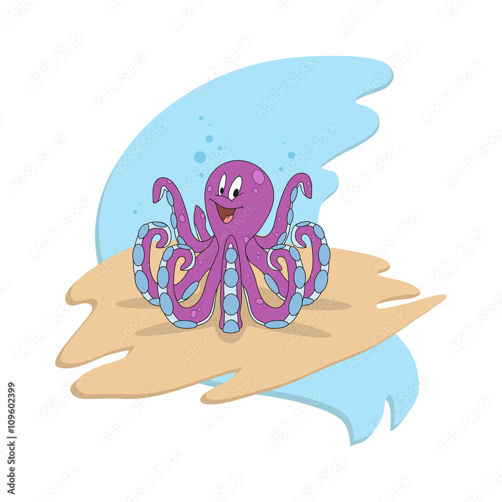 Fototapeta premium funny octopus