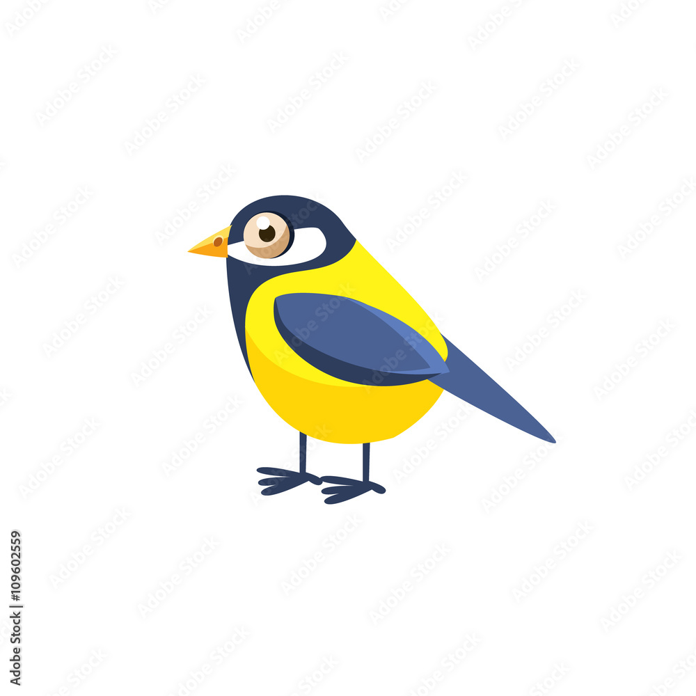Obraz premium Tomtit Simplified Cute Illustration