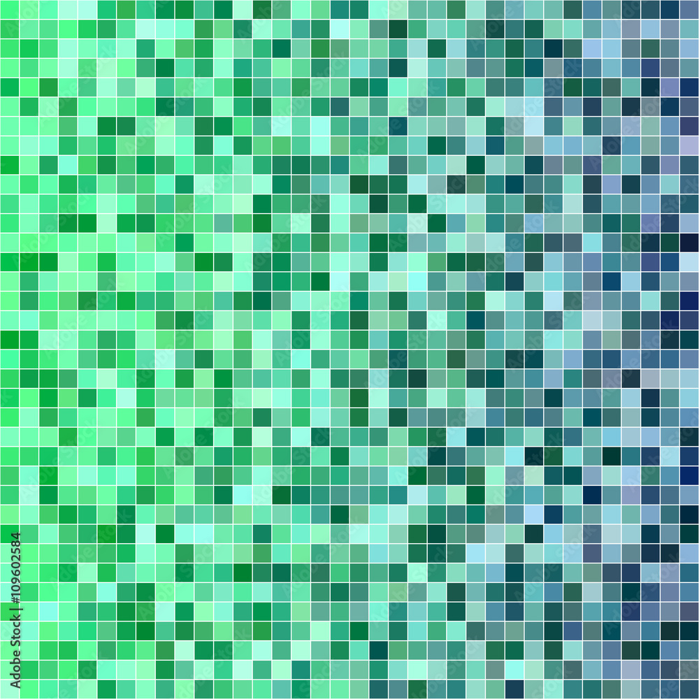 Green blue square mosaic vector background design