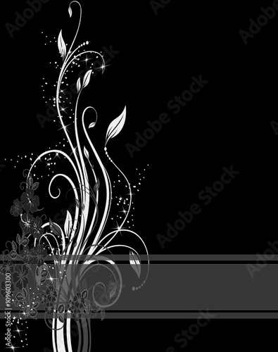 noire barre florale