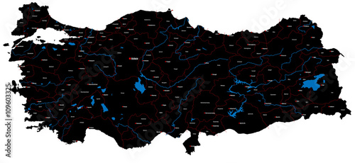 A large and detailed map of Turkey