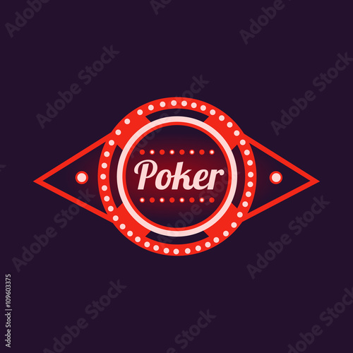 Photography Poker Red Neon Sign