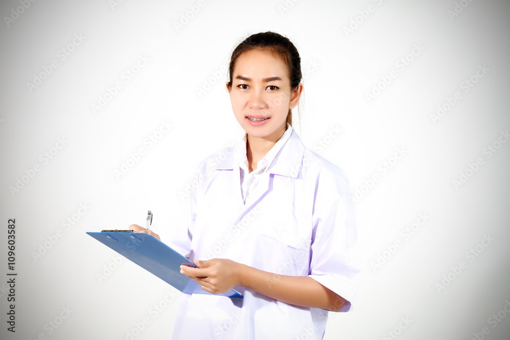 pharmacist chemist and medical doctor woman asia with stethoscop pharmacist chemist and medical doctor woman asia with stethoscop
