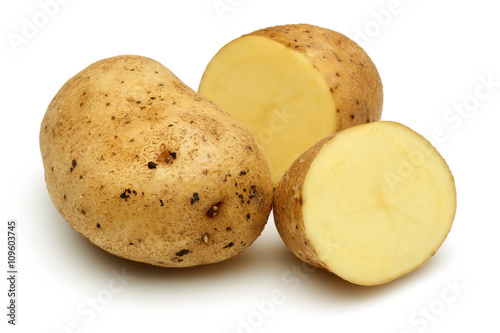 Obraz na plátně Potato group and half potatoes