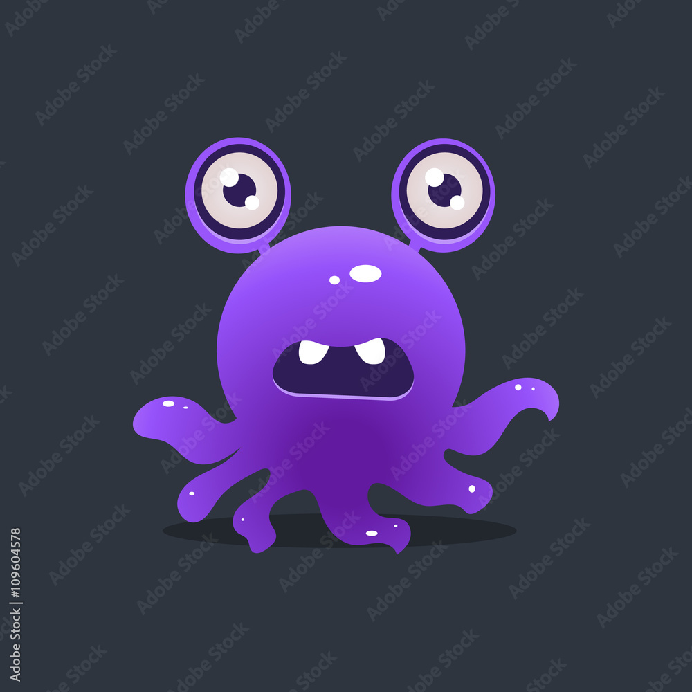 Fototapeta premium Purple Octopus Alien 