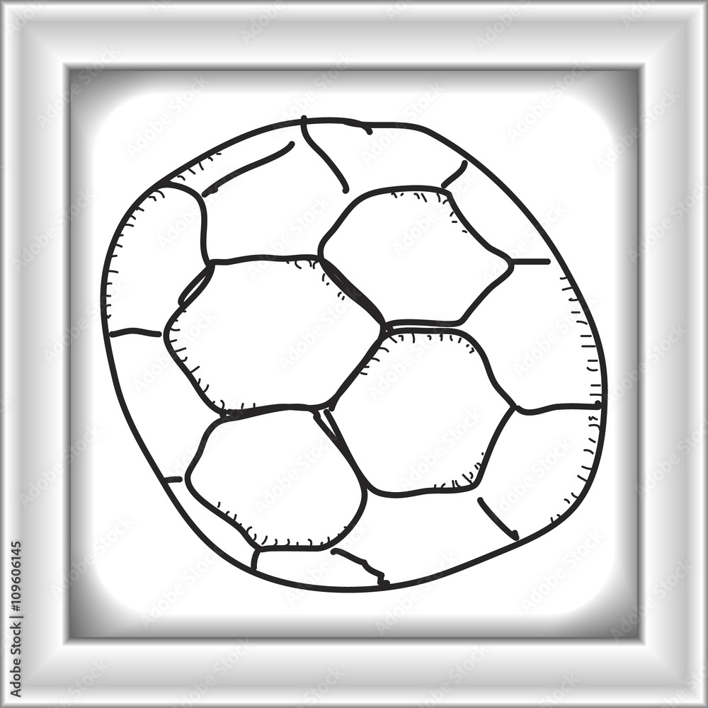 Obraz premium Simple doodle of a football