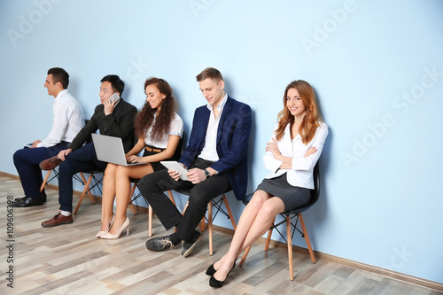 Group of people waiting for...