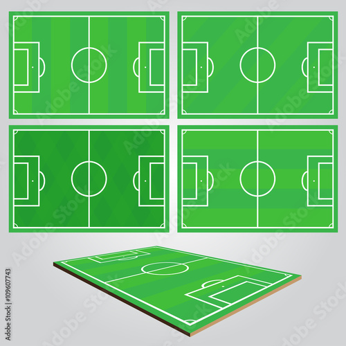 Set of soccer field