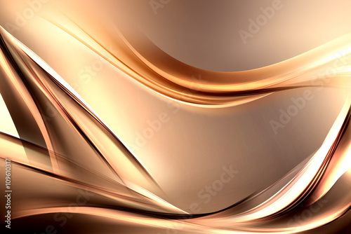 Fractal Abstract Gold Wave Design Background