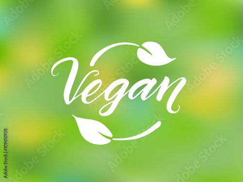 Vegan hand drawn brush lettering