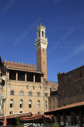 Toscana,Siena,Palazzo Comunale,la torre del Mangia.