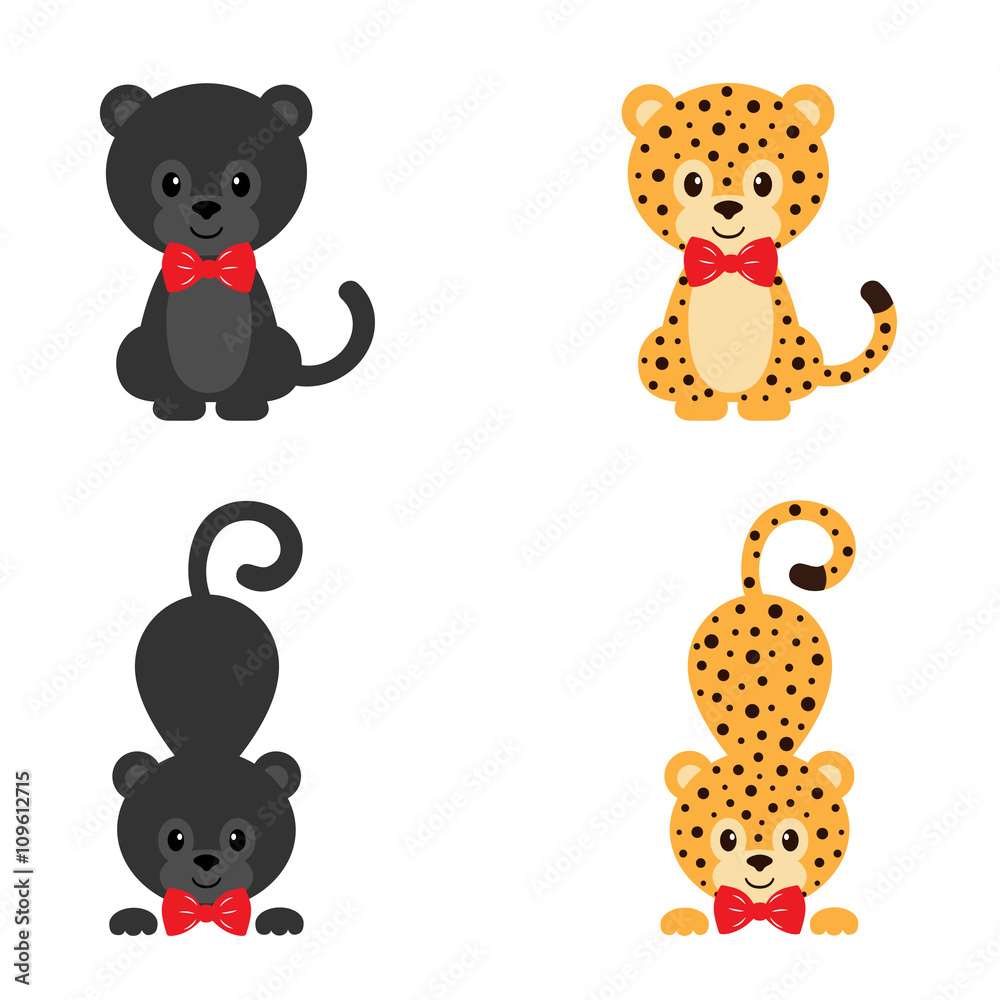 panther and leopard set panther and leopard set