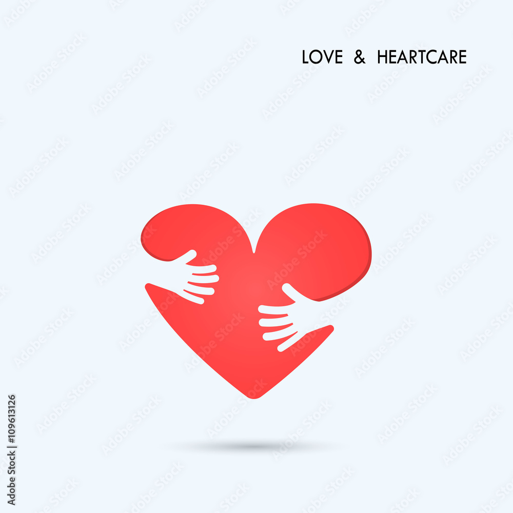 Love Heart Care logo.Healthcare & Medical symbol Love Heart Care logo.Healthcare & Medical symbol