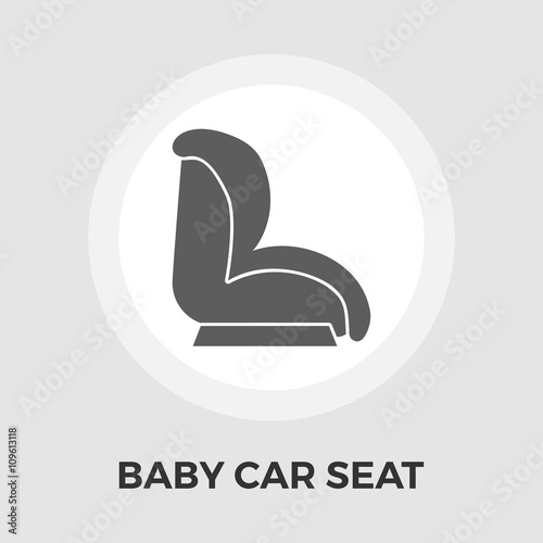 Child Car Seat Flat Icon