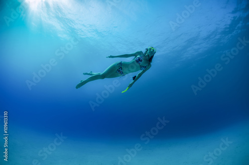 Underwater shot of lady
