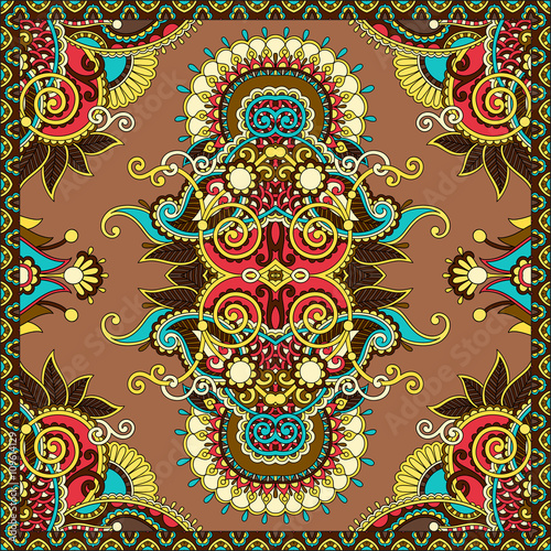 Traditional ornamental floral paisley bandanna
