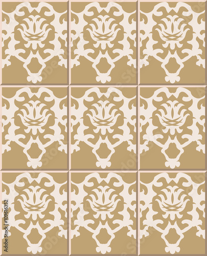 Ceramic tile pattern 305 antique kaleidoscope pattern