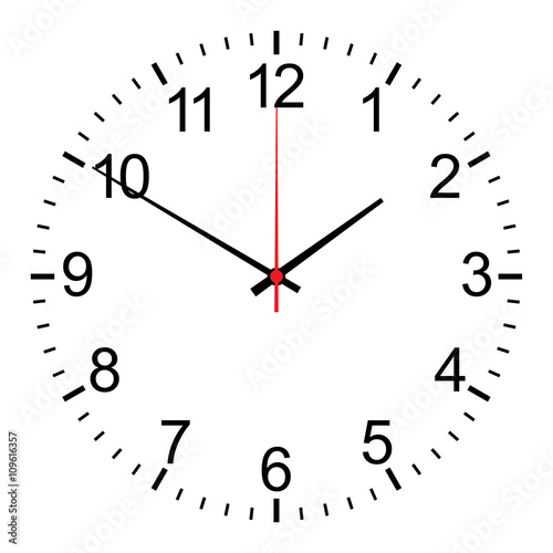clock isolated on white vector
