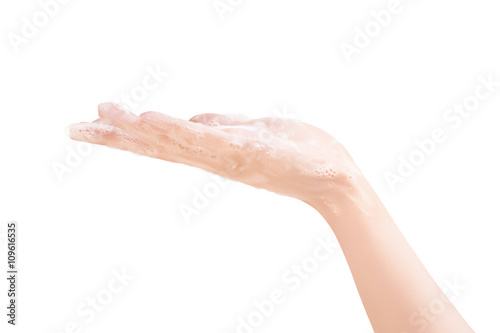 Beautiful female hand in wh...